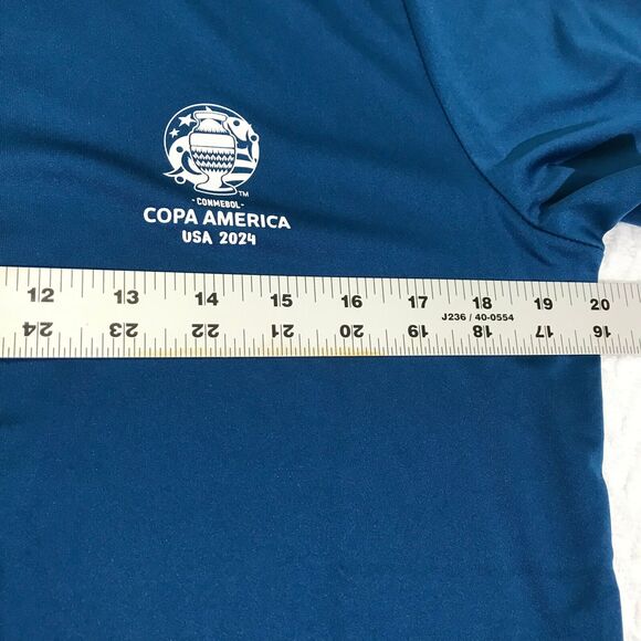 Copa America Official Size M Womens Blue Teal Polo Shirt Conmebol Soccer - Picture 8 of 9